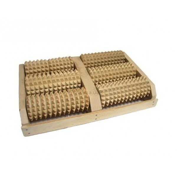 Массажёр деревянный роликовый для стоп