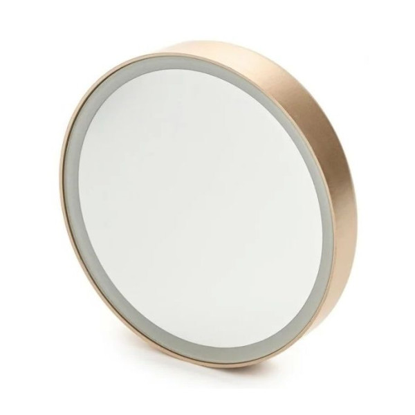 Зеркало косметологическое Gezatone LM100 10x с подсветкой, золотое