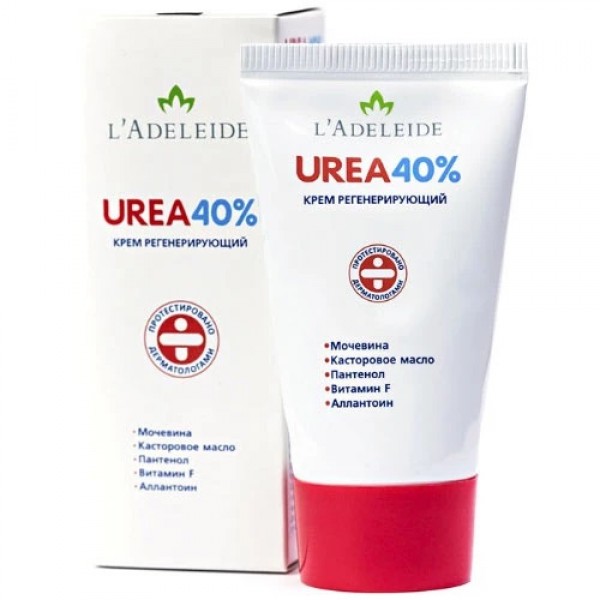 L'Adeleide Крем регенерирующий для сухих участков тела "UREA 40%", 50 мл
