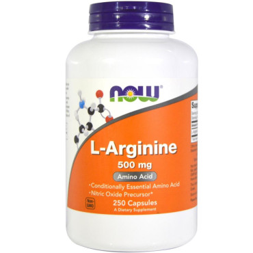 L-Аргинин 500мг / 100 капс., NOW Foods