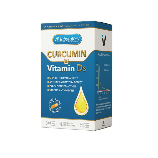 Биологически активная добавка CURCUMIN & VITAMIN D3, 60 капс.