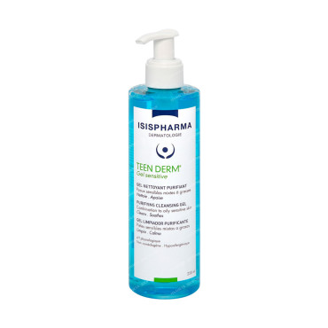 ISISPHARMA TEEN DERM Gel sensitive (Тин дерм сенситив) Гель очищающий д/умывания чувст. комбин. и жирн. кожи, 250 мл