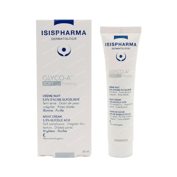 ISISPHARMA GLYCO-A Soft Peeling Ночной крем для мягкого пилинга с 5,5% гликолевой кислотой, 30мл