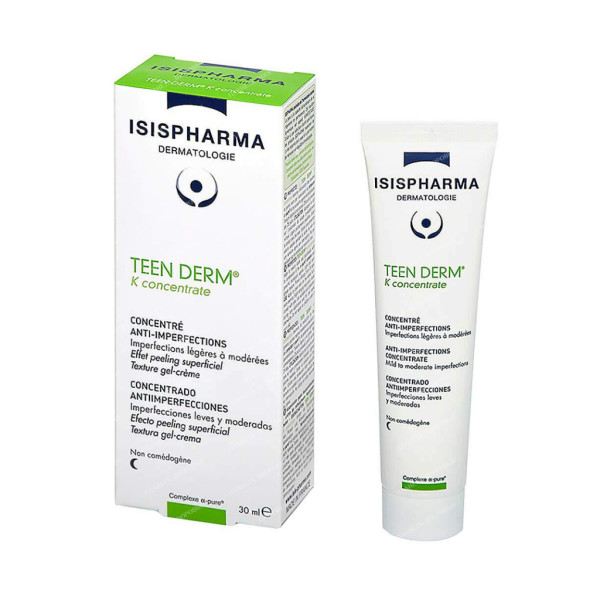 ISISPHARMA TEEN DERM K Concentrate (Тин дерм К концентрат)Гель-крем конц. для пробл. кожи с лег. или ср. ст.выр-ти,30мл