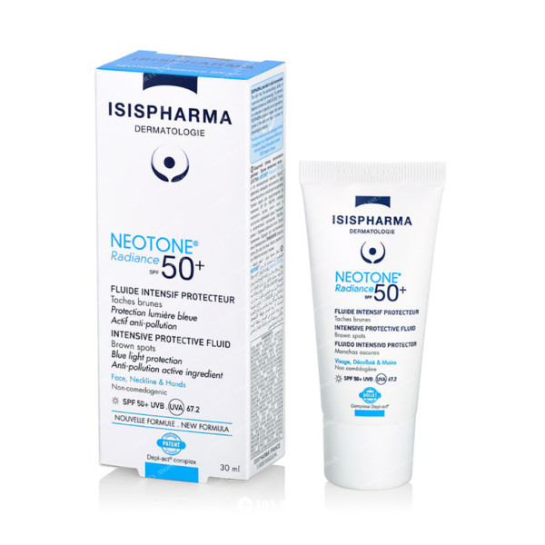 ISISPHARMA NEOTONE Radiance SPF 50+ (Неотон Радианс СПФ 50+) флюид интенсивного действия от пигментных пятен SPF 50+ с высокой степенью защиты,30мл