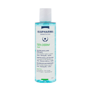 ISISPHARMA TEEN DERM Aqua (Тин Дерм Аква) миц. вода для снятия макияжа для комб. и жир. кожи,250мл
