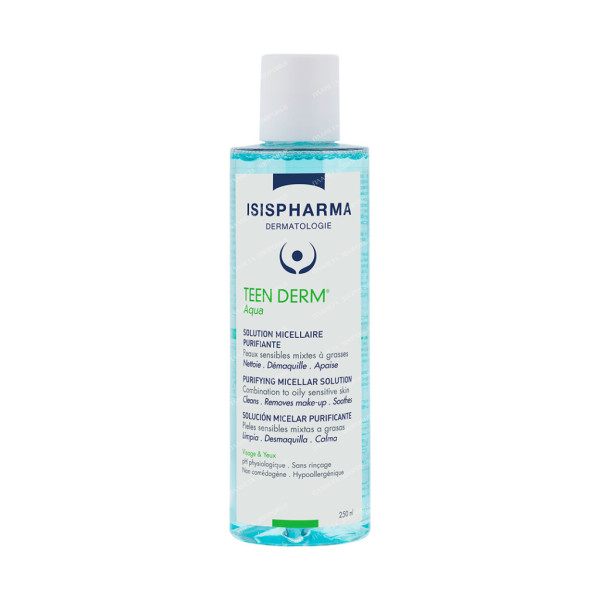 ISISPHARMA TEEN DERM Aqua (Тин Дерм Аква) миц. вода для снятия макияжа для комб. и жир. кожи,250мл