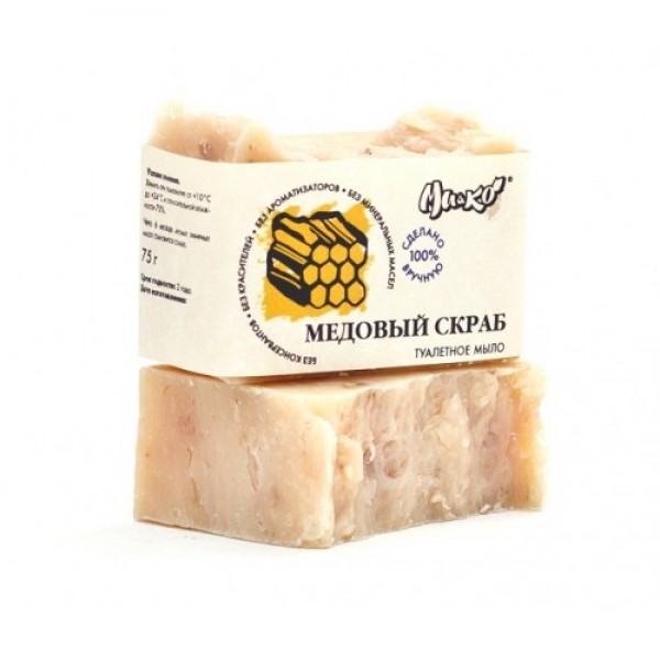Мыло туалетное Медовый скраб, 80г