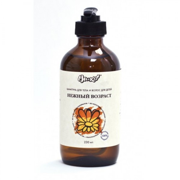 Шампунь детский для тела и волос Нежный возраст, 230мл, стекло
