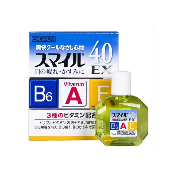 LION Smile 40 EX Cool 15 ml освежающие японские капли для глаз с витаминами