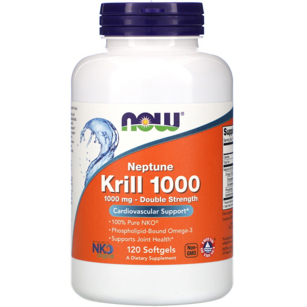 Neptune Krill 1000мг/120капс., NOW Foods