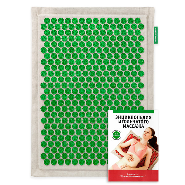 Аппликатор Кузнецова  «Тибетский аппликатор» на мягкой подложке, 41х60 см, зеленый