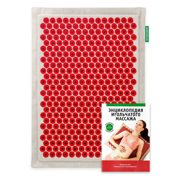 Аппликатор Кузнецова  "Тибетский аппликатор магнитный" на мягкой подложке 41х60 см, красный