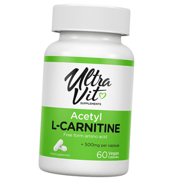 Биологически активная добавка УльтраВит Сапплементс Ацетил-L-Карнитин 750мг/60к