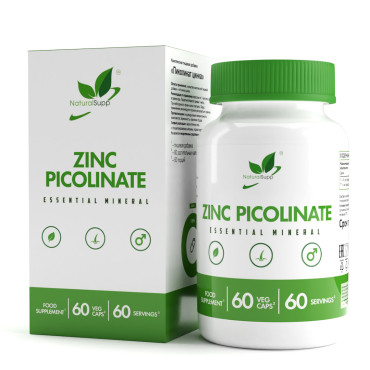 Пиколинат Цинка / Zinc Picolinate / 60 капс. веган