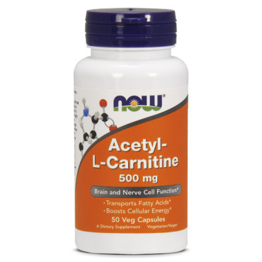 Now Foods Acetyl L-Carnitine 500 mg 50 капс. Now Foods Acetyl L-Carnitine 500 mg 50 капс.