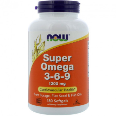 Super Omega 3-6-9 1200мг / 180капс., NOW Foods Super Omega 3-6-9 1200мг / 180капс., NOW Foods