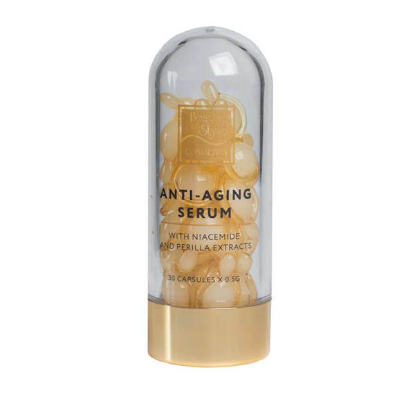 Омолаживающая сыворотка с ниацинамидом и экстрактом периллы в капсулах Beauty Style