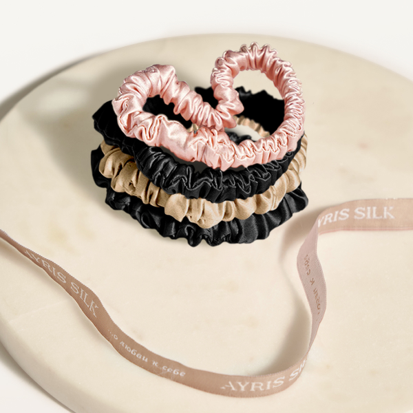 Шелковые резинки узкие 4 шт. микс