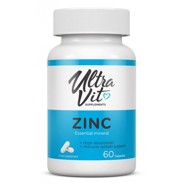 Биологически активная добавка УльтраВит Сапплементс Цинк 315мг / 60таб